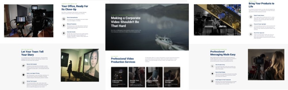 Creative video marketing company website redesign case study
