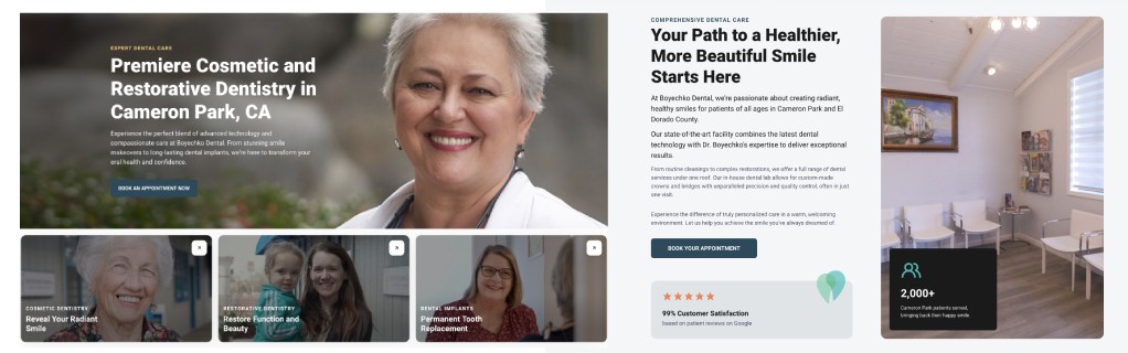 Dental practice website redesign case study